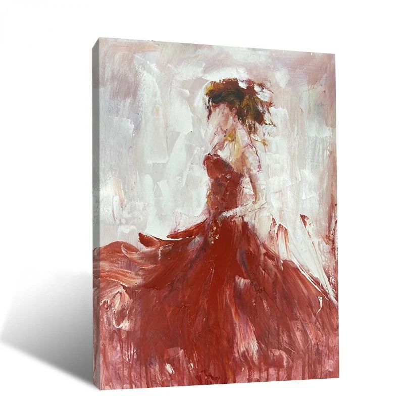 

Фигурка роспись крестом, Расписанная вручную, картина маслом, красная красочная декоративная живопись, подвесная картина для гостиницы