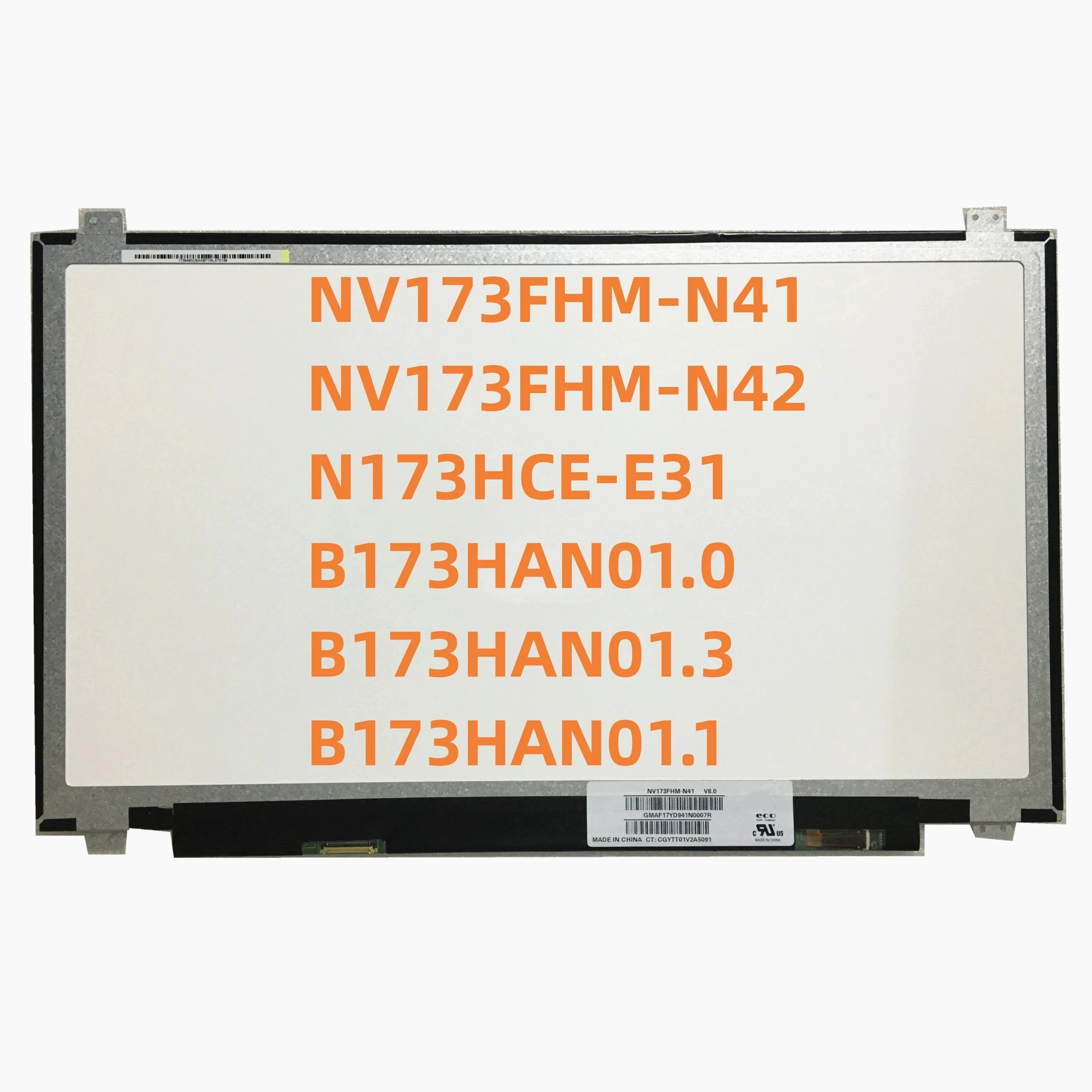 

NV173FHM-N41 NV173FHM-N42 N173HCE-E31 B173HAN01.0 B173HAN01.3 B173HAN01.1 17.3Inch Laptop Slim LCD Display 1920*1080 eDP 30pins