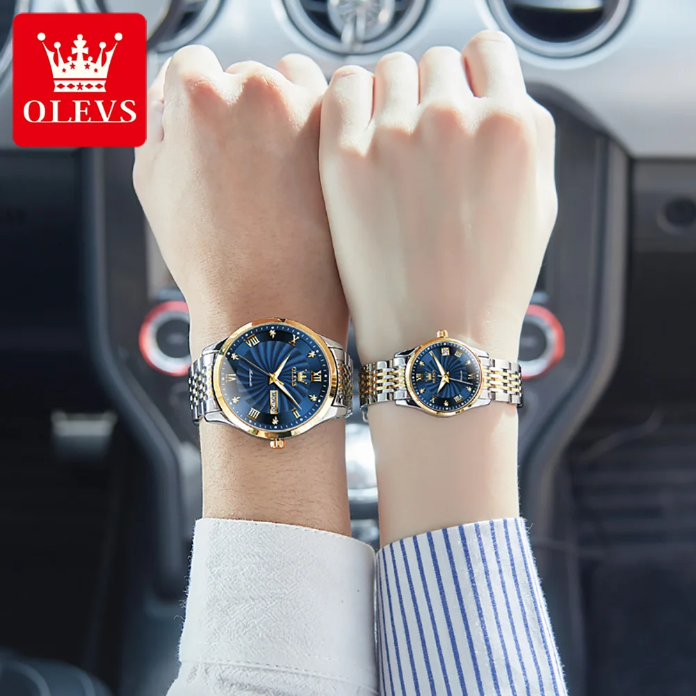 Часы мужские/женские механические с двойным календарем и циферблатом