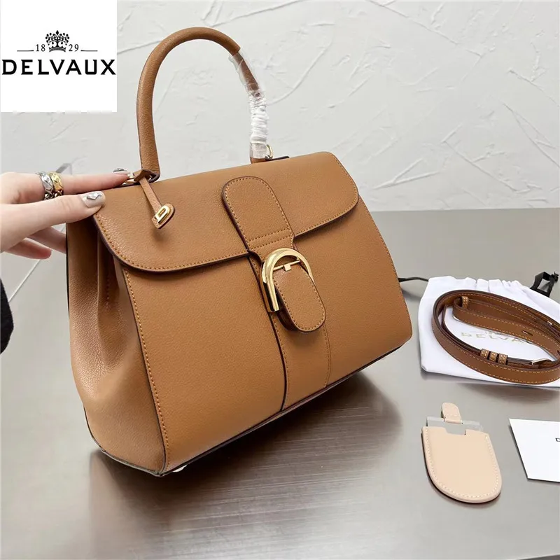 

Роскошные оригинальные кожаные дамские сумочки delполное 2023, дизайнерская женская сумка через плечо, изысканная женская сумка-тоут для поку...