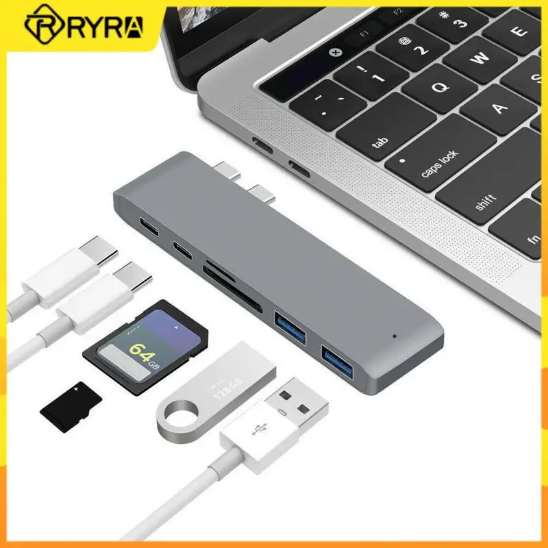 

RYRA 7 в 1 USB 3,1 Type-C концентратор для HDMI-совместимый 4K USB C концентратор с TF SD слот для чтения PD для MacBook Pro Air Type C сплиттер