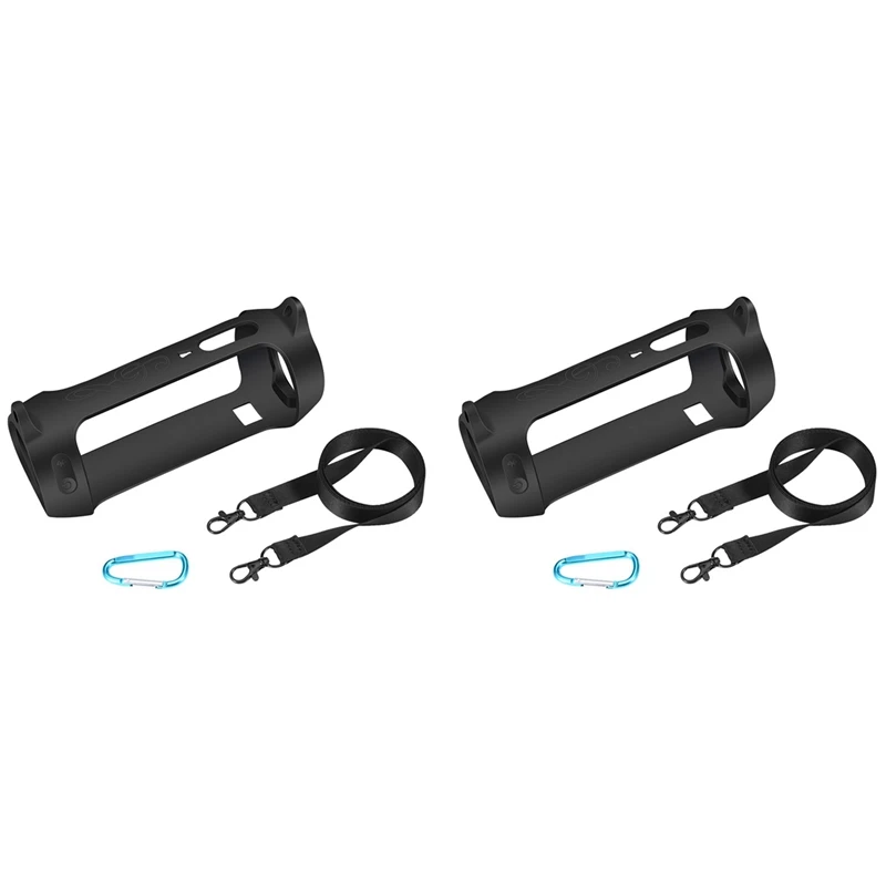 

2X For JBL Pulse 4 Silicone Protective Sleeve Portable Bluetooth Speaker Silicone Protective Shell With Shoulder Strap