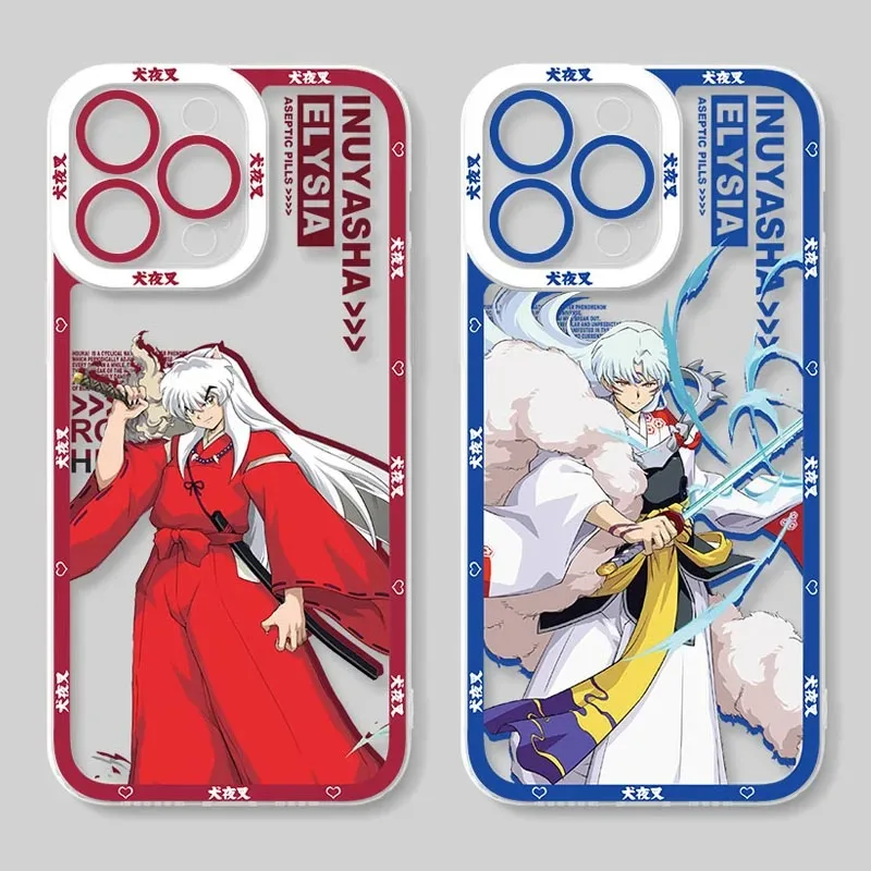 Anime Inuyashas Soft Silicone Case For iPhone 16 Pro Max 15 14 13 12 11 XS X XR 8 7 SE 2020 Shockproof Protective Cover