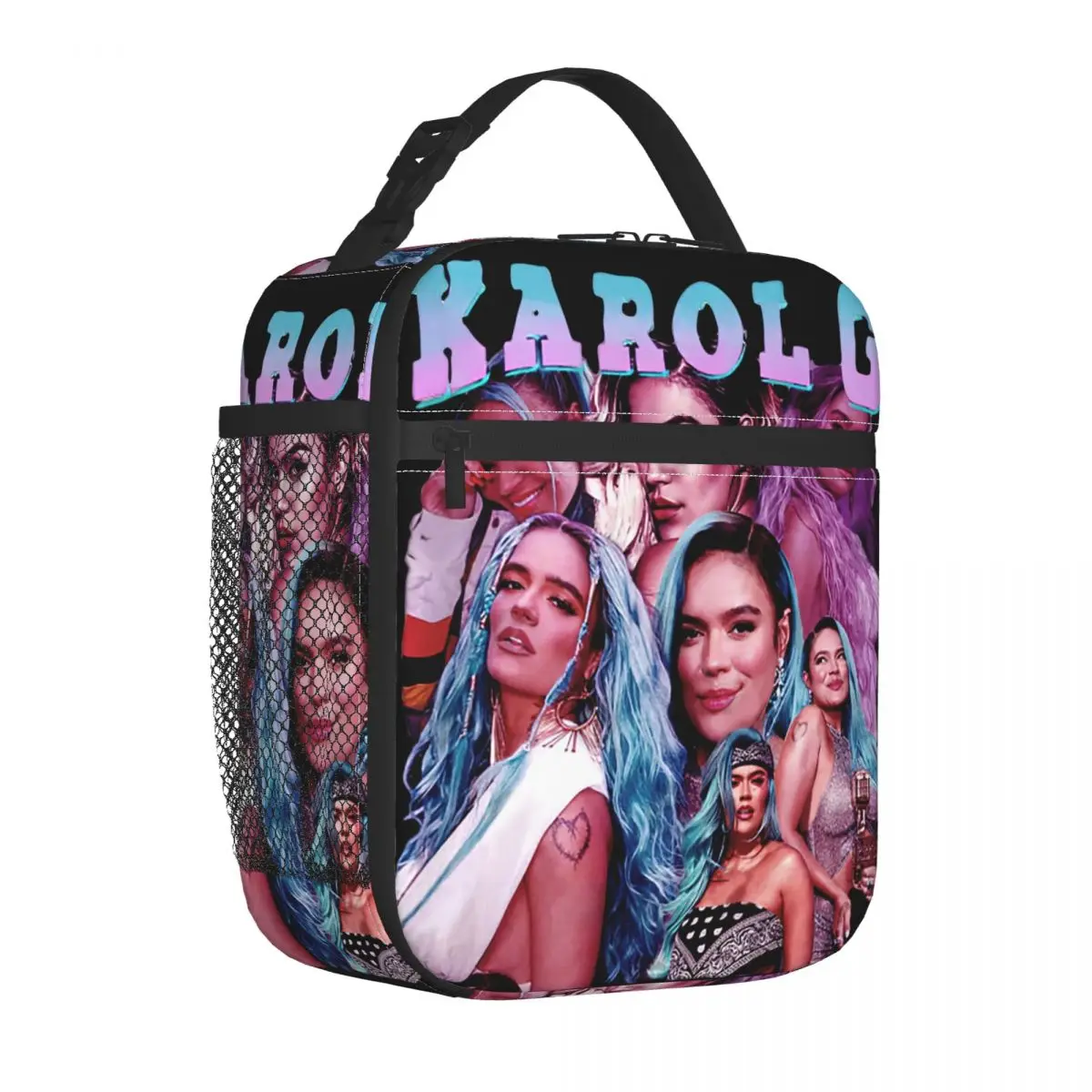 

Karol G Vintage Bichota Rapper Insulated Lunch Bags Leakproof Meal Container Bag Tote Lunch Box College Picnic Food Handbags