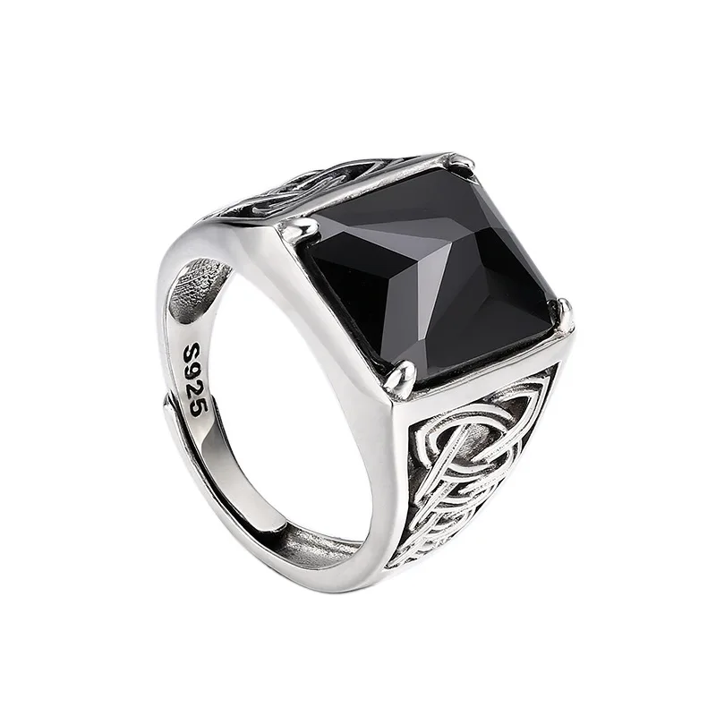 Мужские кольца из серебра 925 пробы BOCAI S925 в стиле ретро с неизменным ротанговым