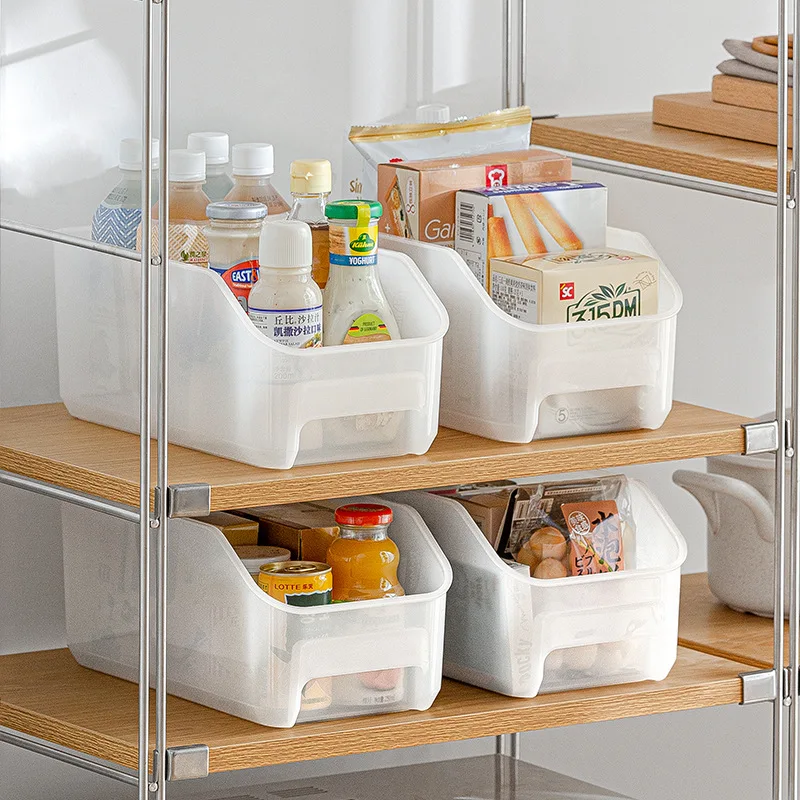 

Refrigerator Organizer Bins Drawer Stackable Fridge Food Storage Box with Handle Clear Pantry Food Freezer Kitchen Organizer