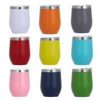 1pcs gourd tea cup set 12oz double wall stainless steel coffee water cup with lid 1 straws filter spoon brush