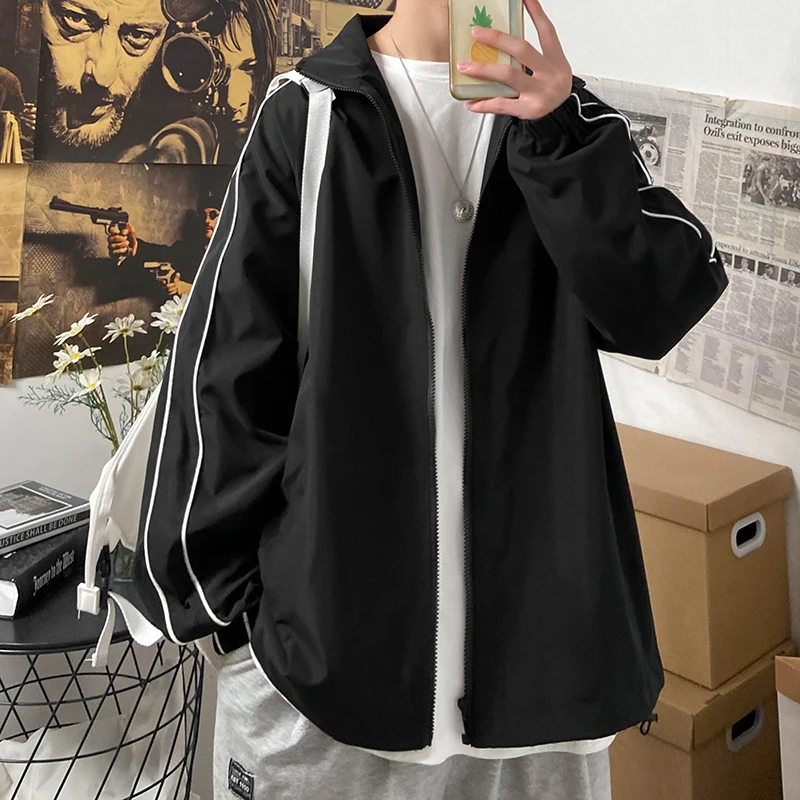 

And Tide Jacket Thin Youth Jacket Hong Large New Size Wind Men's Loose Student Kong Summer Men's Spring, Joker Jacket Spring