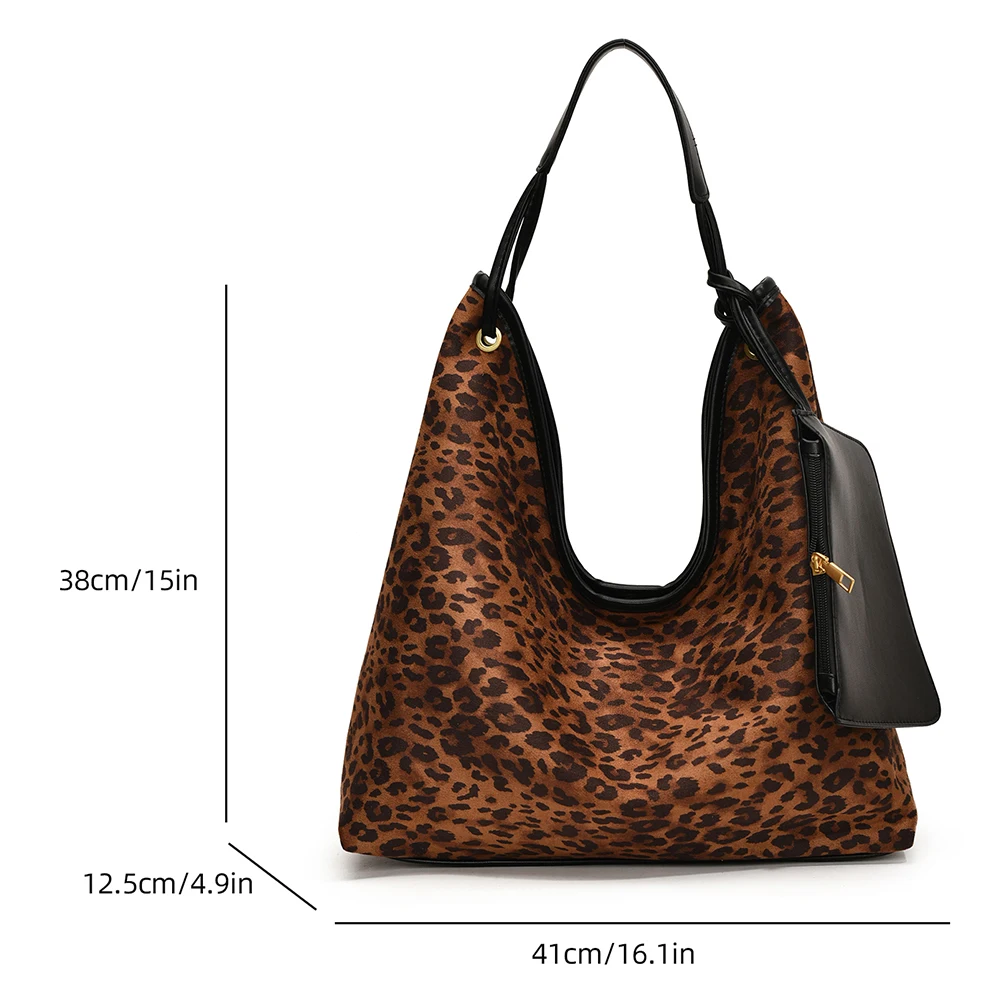 Женская сумка через плечо из искусственной кожи с леопардовым принтом