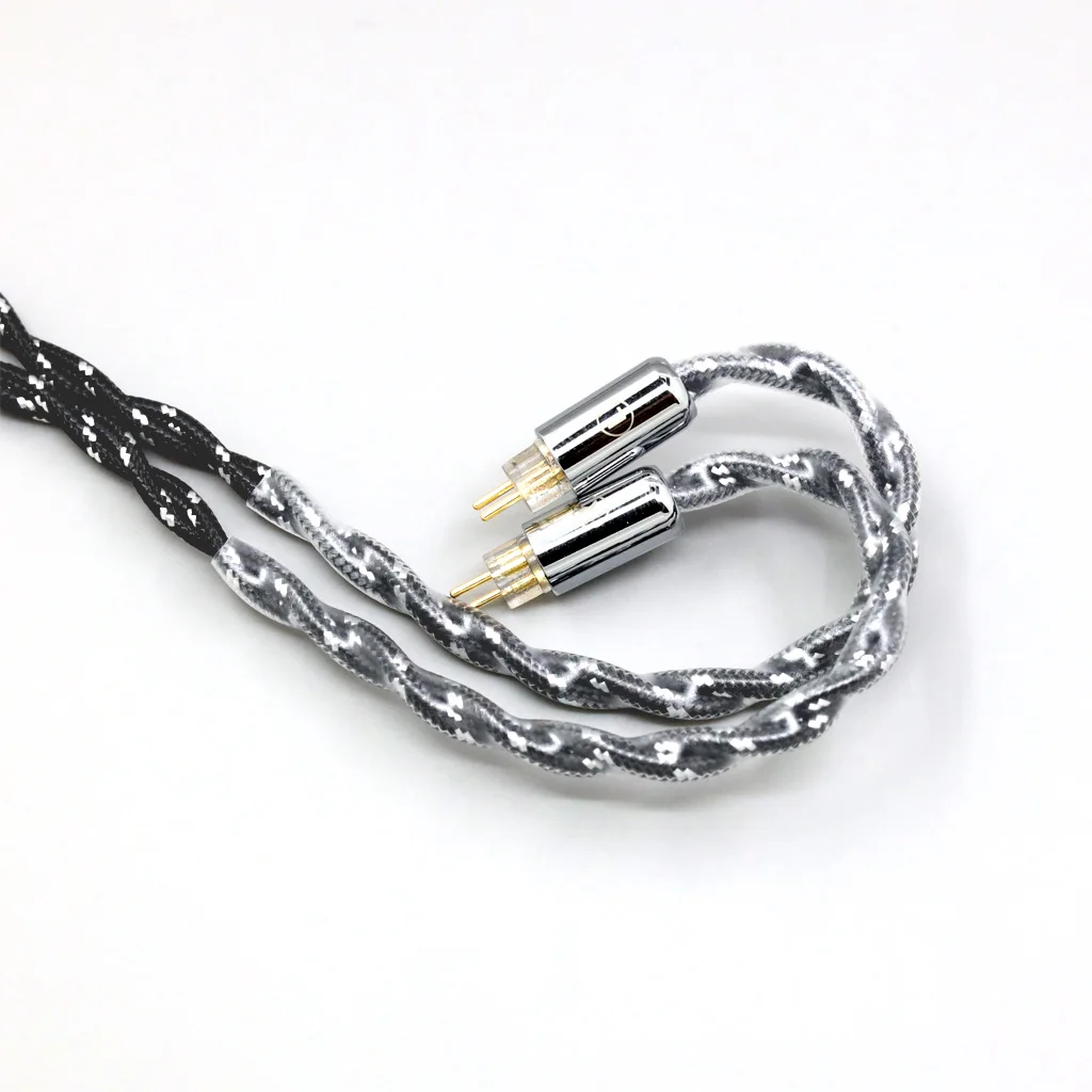 Скручивающий нейлоновый кабель для наушников OCC 0 78 мм 2-контактный IEM BA Westone W4r UM3X