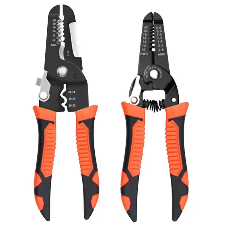

Stripping Crimping Pliers 7/8 Inch Wire Stripper Multi-Functional Crimper Electrician Peeling Network Cable Stripper Tools Wire
