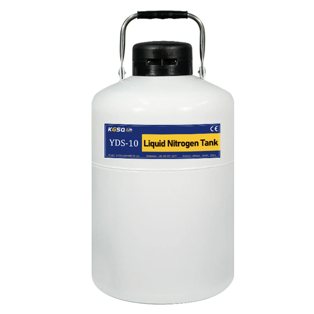 

Liquid Nitrogen Tanks 10L Animal Semen Storage Vessel YDS-10 Cryogenic Dewar Vacuum Cylinder Portable Nitrogen Containers