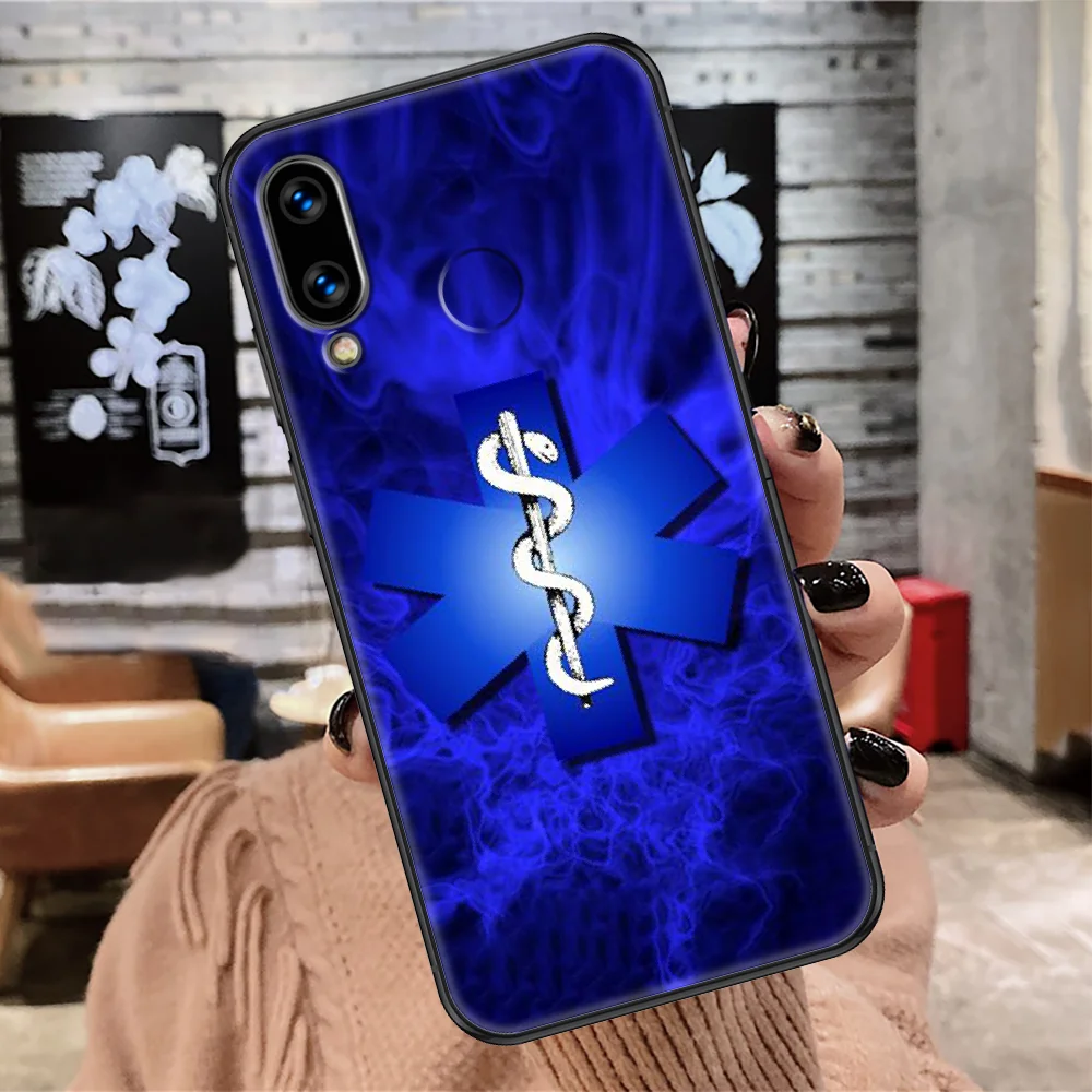 Фото Медицинский спасательный чехол EMT EMS для телефона Huawei Honor 6 7 8 9 10 10i 20 A C X Lite Pro Play, черный художественный бампер, трендовый чехол, 3D чехол №2
