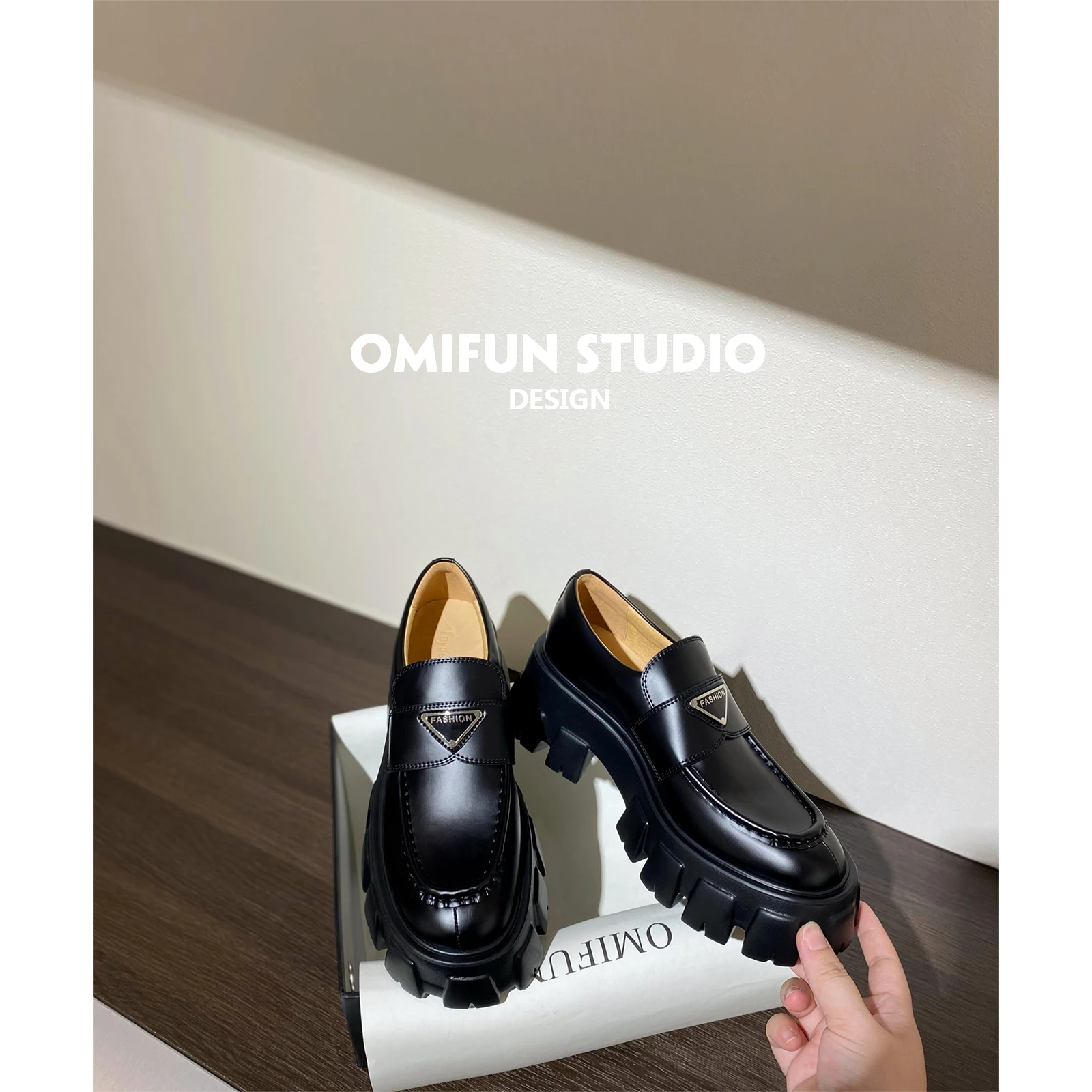 

[beating Rice] P's Three Corner Standard Muffin Thick Sole Lefu Shoes Can Be Used In A Wide Range Of Ways, While Wearing English