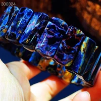 natural blue pietersite women men crystal beads bracelet 18 3x8 8x6 3mm rectangle beads chatoyant cat eye from namibia aaaaa