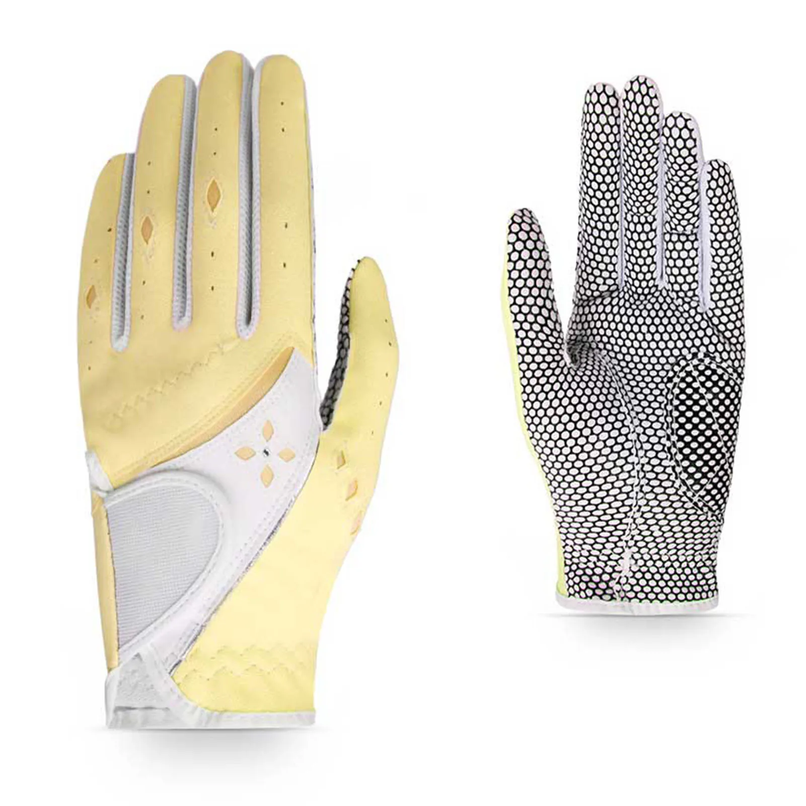 

Home Gym Leather Golf Gloves Durable Comfortable All Weather Gloves for Men Woman Sports Accessories HSJ88
