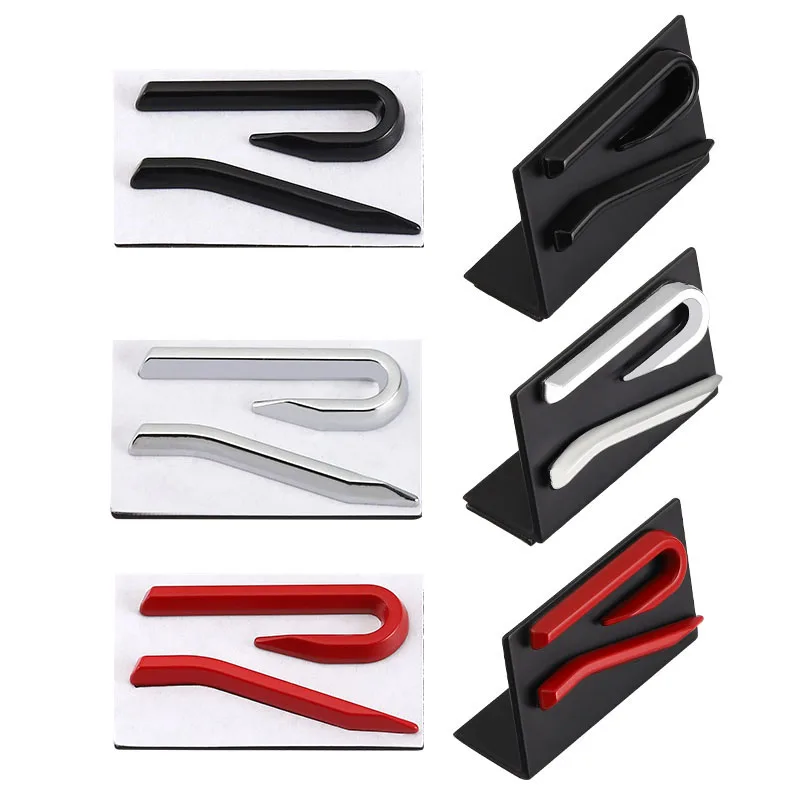 

3D New R Line Logo Car Sticker Front Hood Grille Emblem Badge For Volkswagen VW Passat Tiguan Sagitar Polo Golf Mk2 4 5 6 7 R400