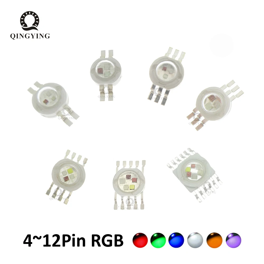 

5-100pcs RGB RGBW RGBWY RGBWYV LED COB Chip 3W 4W 6W 8W 9W 10W 12W 15W 18W Colorful For 3 6 9 12 15 18 W Watt Stage Light Beads