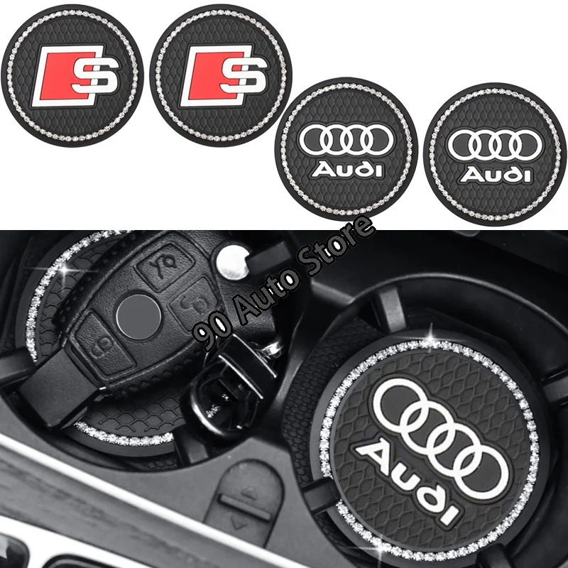 2 шт. для Audi Sline A3 A4 A5 A6 A7 A8 Q2 Q3 Q5 Q7 Q8 S3 Diamond салон автомобиля подставка чашки воды слот