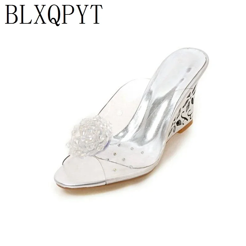 

Босоножки BLXQPYT женские на высоком каблуке, повседневные сандалии для дома и пляжа, туфли-лодочки, большие размеры до 43, 608