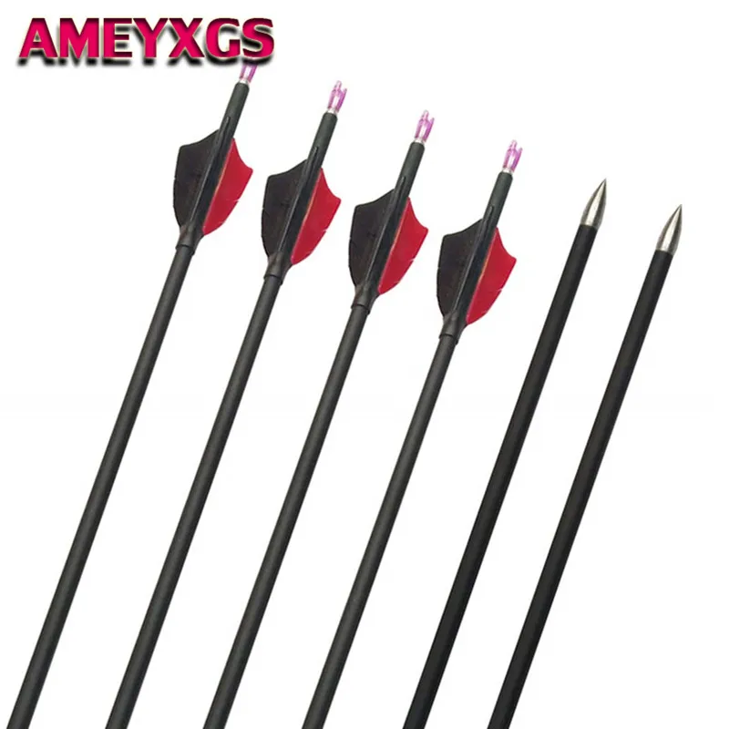 

12pcs 31inch Archery Carbon Arrow Spine 1000 Carbon Arrows 2" Turkey Feathers For Bow Outdoor Hunting Shooting Accessories