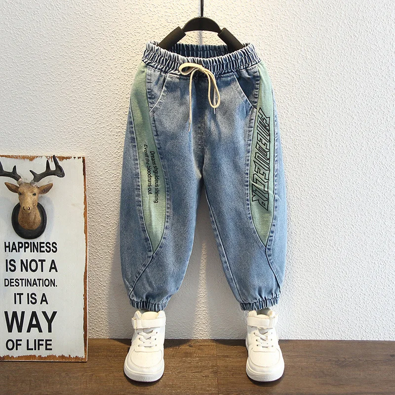 

Boys Fashion Denim Pants Spring Autumn 2022 Children Long Trousers Clothing For Baby Kids Casual Outfits Teenagers 4 5 6 7 Years