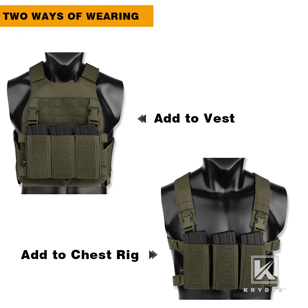 Тактический панельный плакат KRYDEX Triple .223 5 56 сумка для магазина магнитная