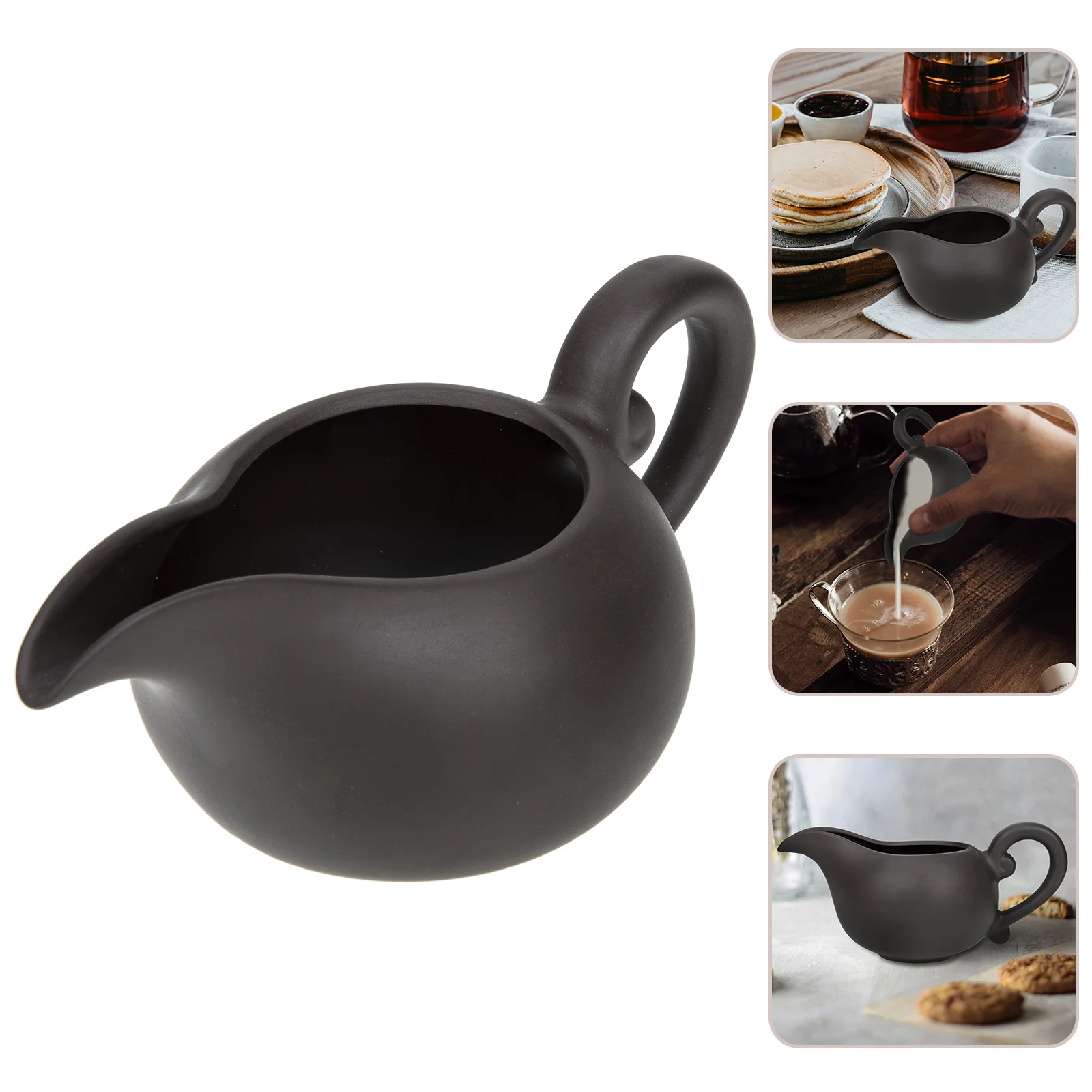 

Pitcher Creamer Sauce Ceramic Jug Gravy Boat Coffee Pourer Cup Tea Serving Syrup Frothing Mini Container Dressing Salad