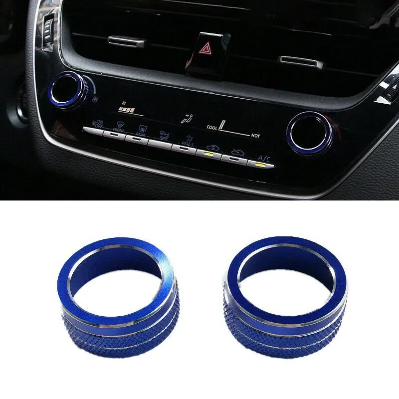 

2 шт. автомобильная ручка управления климат-контролем переменного тока, накладка на кнопку для Toyota Corolla 2019 2020 2021, автоаксессуары, автомобильные ручки управления переменным током, кольцо