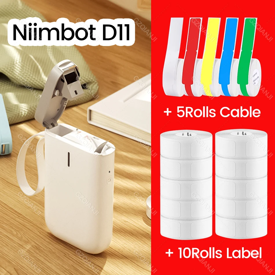 Термальный принтер для этикеток Niimbot D11 D110 с Bluetooth маркер клейкая наклейка бумаги
