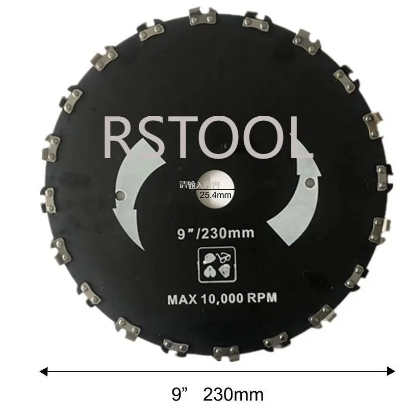 

9" Brushcutter Chainsaw Tooth Blade,20T Chainsaw Tooth Brush Cutter Blade Adapter Included