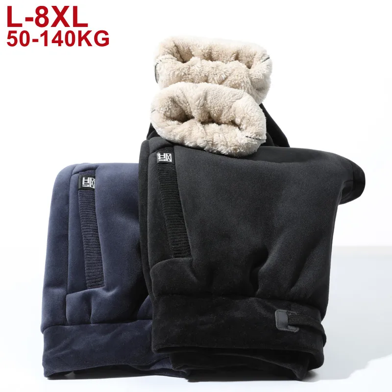 

Winter Warm Sports Pants Men Plus Size 8xl 7xl Tactical Sweatpants Male Casual Thicken Fleece Jogger Trackpants Men's Trousers