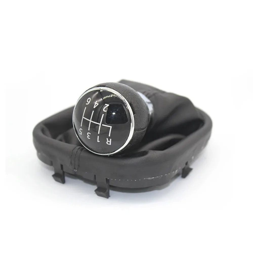Фото Для volkswagen Touran 2003-2010 Caddy MK2 2004 2005 2006 2007 2008 2009 Автомобильный Стайлинг 5/6 скоростей, ручка переключения передач, кожаный чехол №1