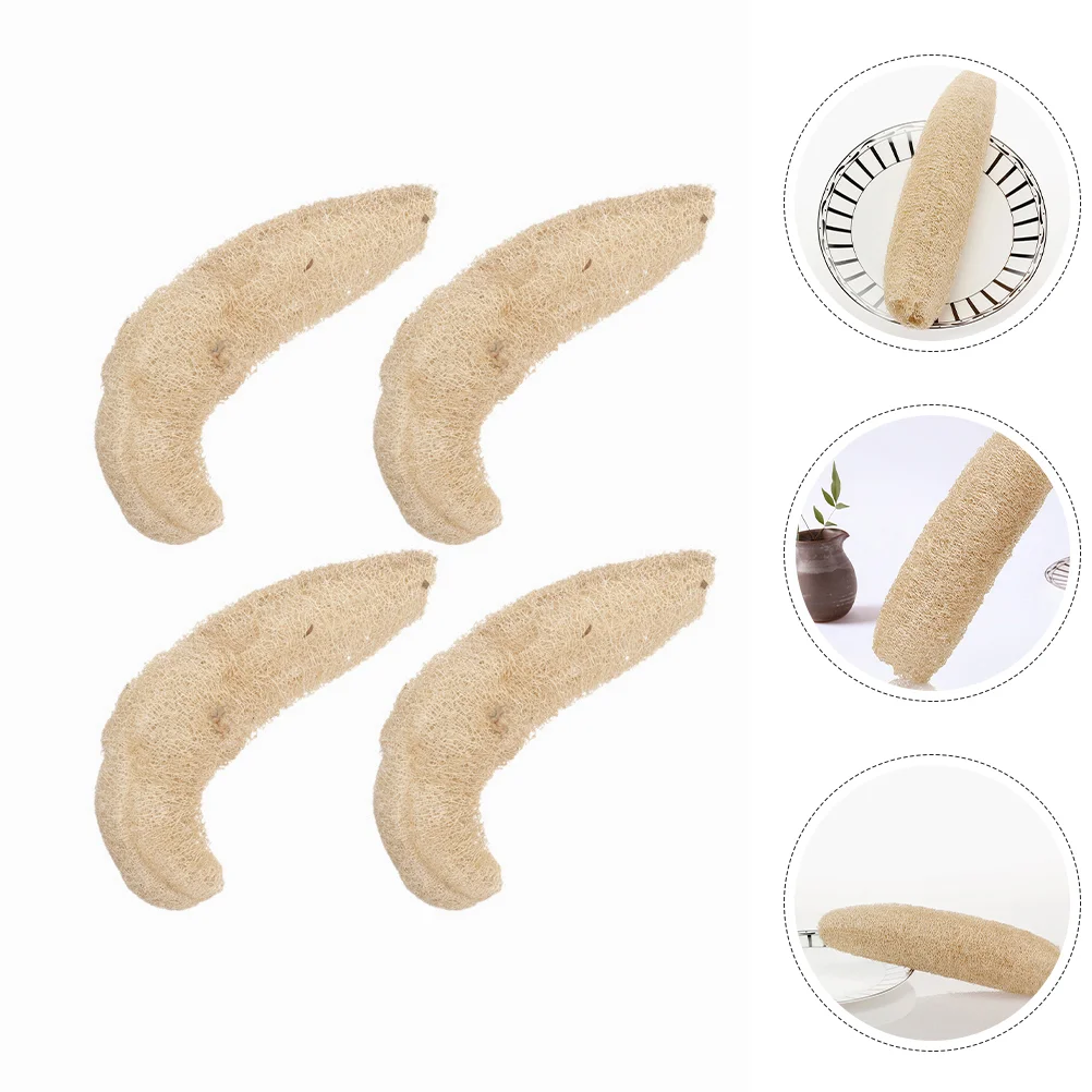 

4 Pcs Organic Body Lotion Loofah Sponges For Cleaning Home Brush Multipurpose Natural Washing Dish