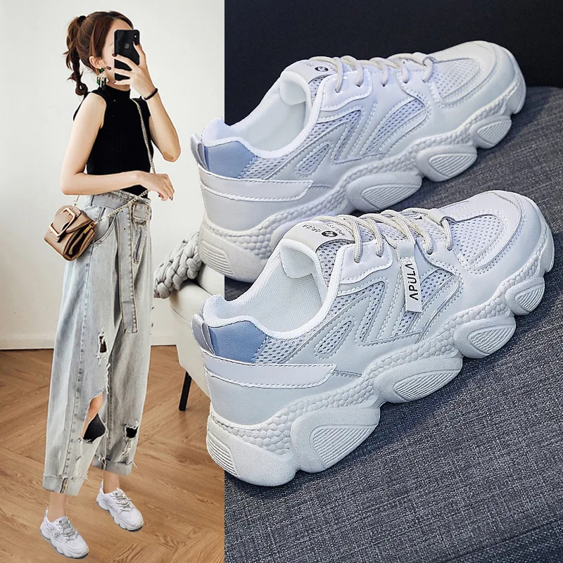 

Women Platform Shoes 2024 New Chunky Sneakers for Woman Lace-up Tenis Vulcanize Shoes Casual Fashion Dad Shoes Zapatos De Mujer