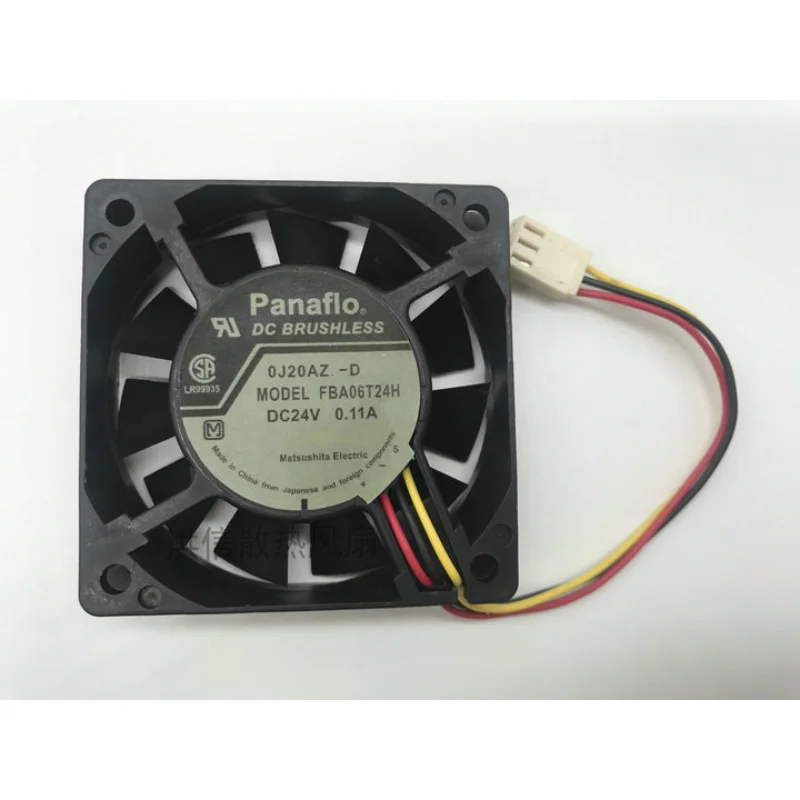 Новый вентилятор кулера для процессора Panaflo 6015 FBA06T24H DC24V 0.11A, вентилятор охлаждения преобразователя 60*60*15 мм