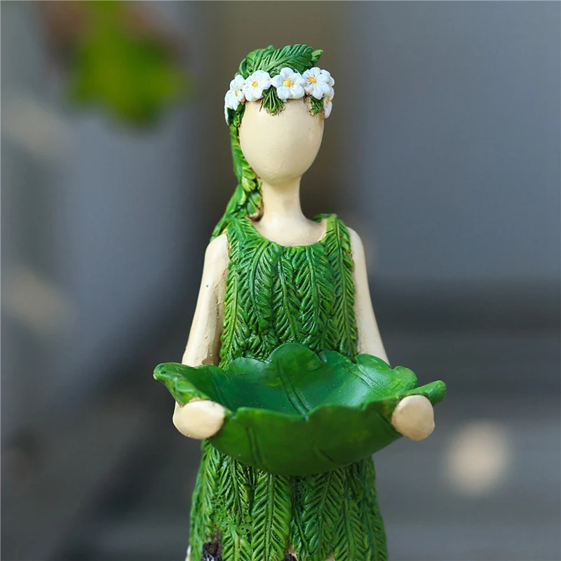 Креативное полимерное украшение статуэтка феи кормушка для птиц двора сада