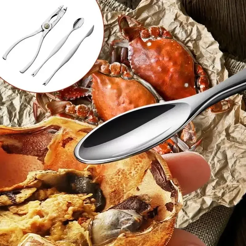 Набор из трех предметов для чистки крабов кухонные очистители нержавеющей стали