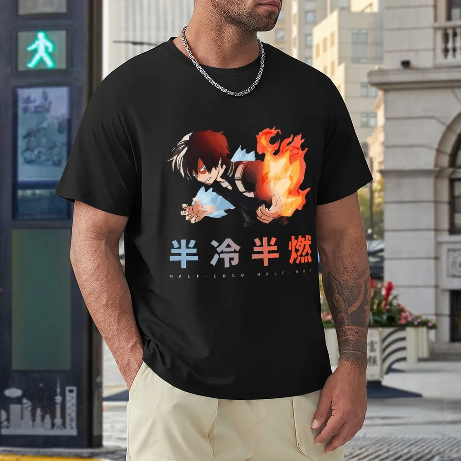 

My Hero Academia Shoto Todoroki Boku No Hero Academia Japan Anime T Shirts Men Shirt Fashion Clothes Graphics Sweatshirt 100% C