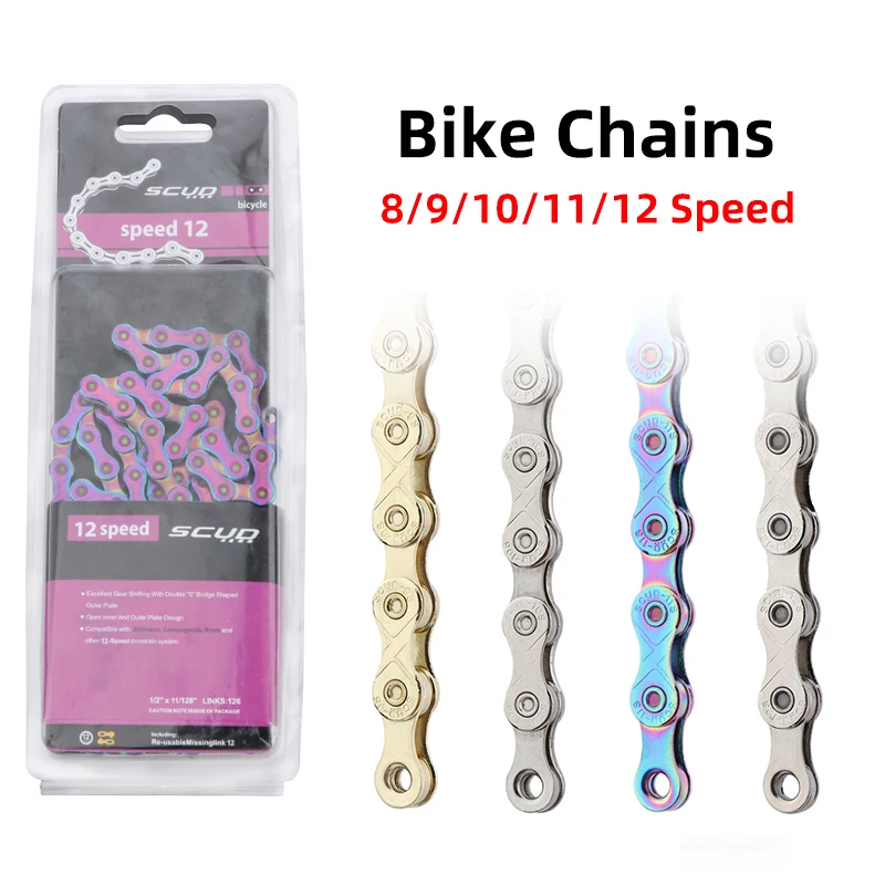

Bicycle Chain 9/10/11/12 Speed 116 Link MTB Road Bike Shift Chain for M7000 XT Mountain Bike Chain