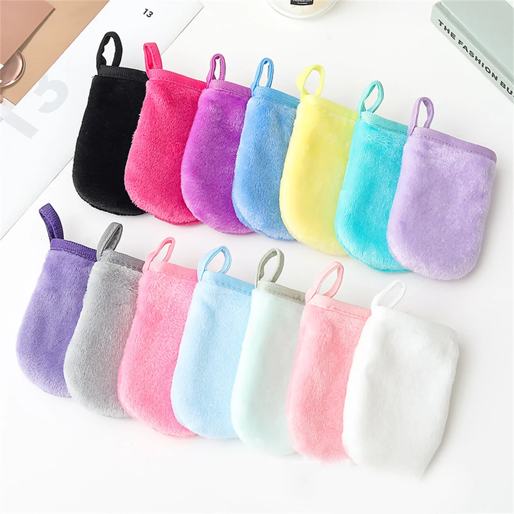 

Skin Friendly Without Shedding Flocs Soft Facial Cleaning Towel Makeup Remover Gloves Soft And Delicate Microfiber Facial Makeup