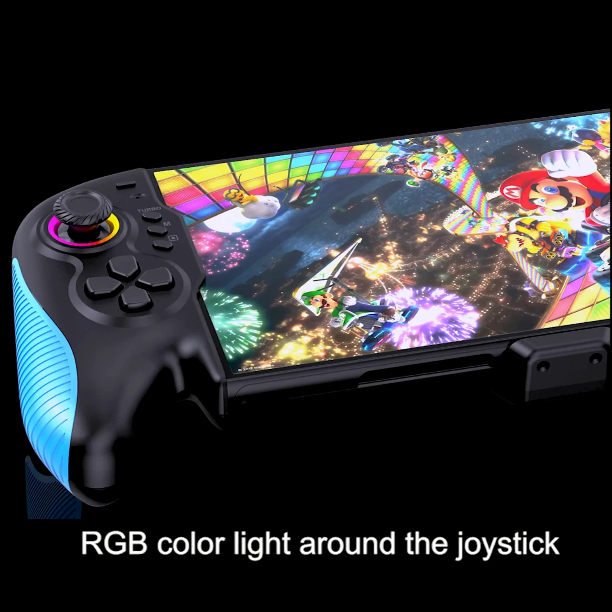 Фото Проводной игровой контроллер для Switch 2 – Aounion STK-7067 с джойстиком Hall, RGB-подсветкой, программированием макросов и хранилищем для игровых карт №5