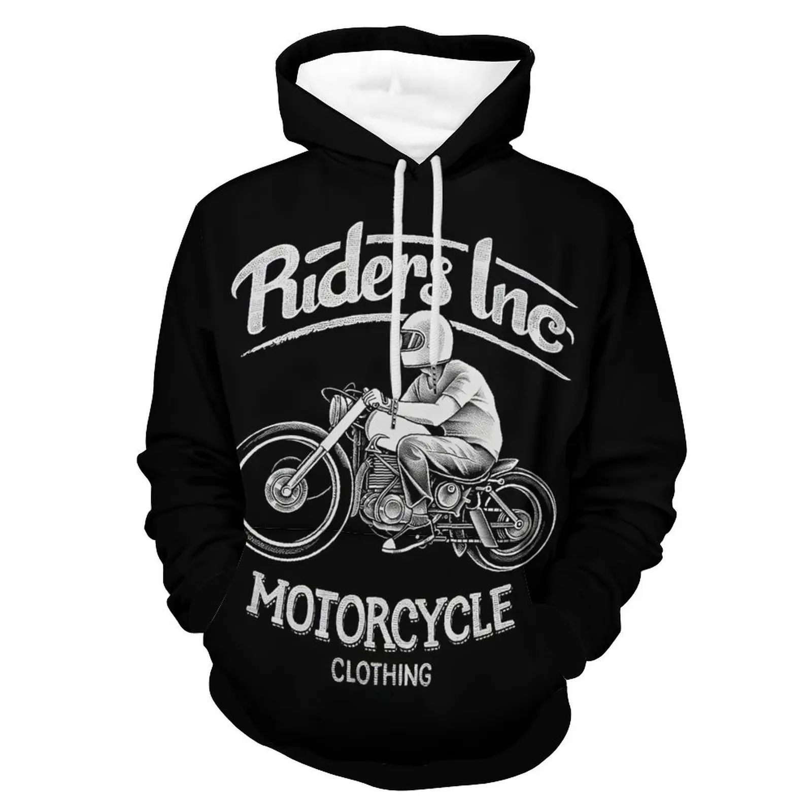 Мужская винтажная толстовка с капюшоном и длинным рукавом