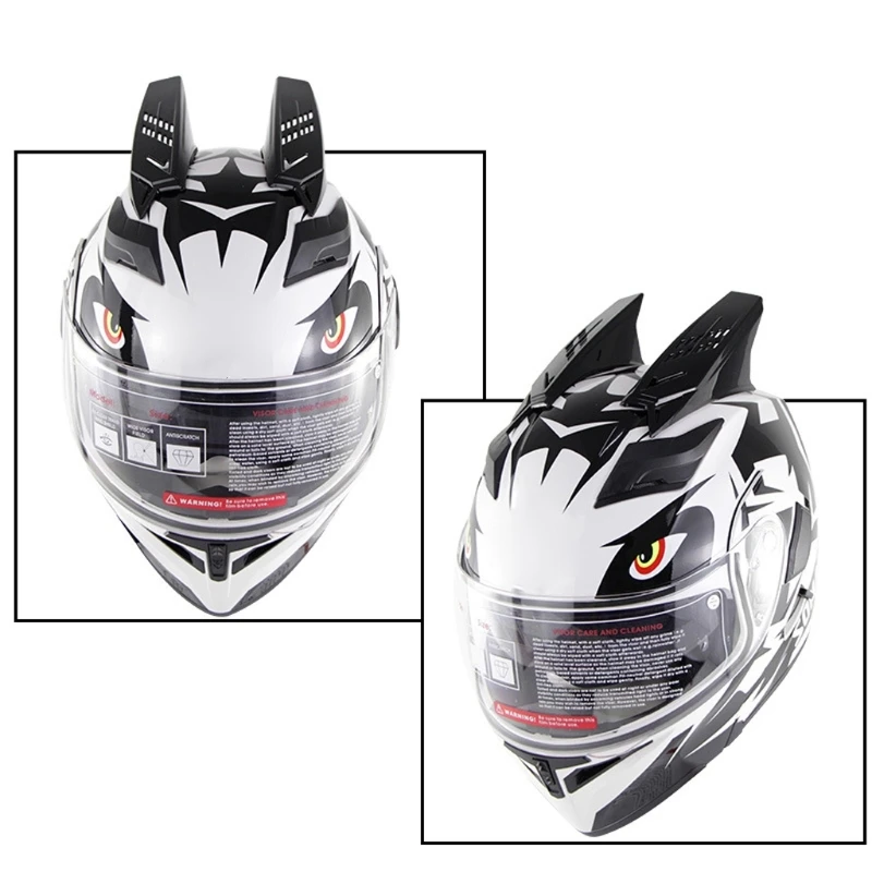 652F Универсальный ATV скутер грязь питбайк шлем с рогами в стиле панк мотоциклетный