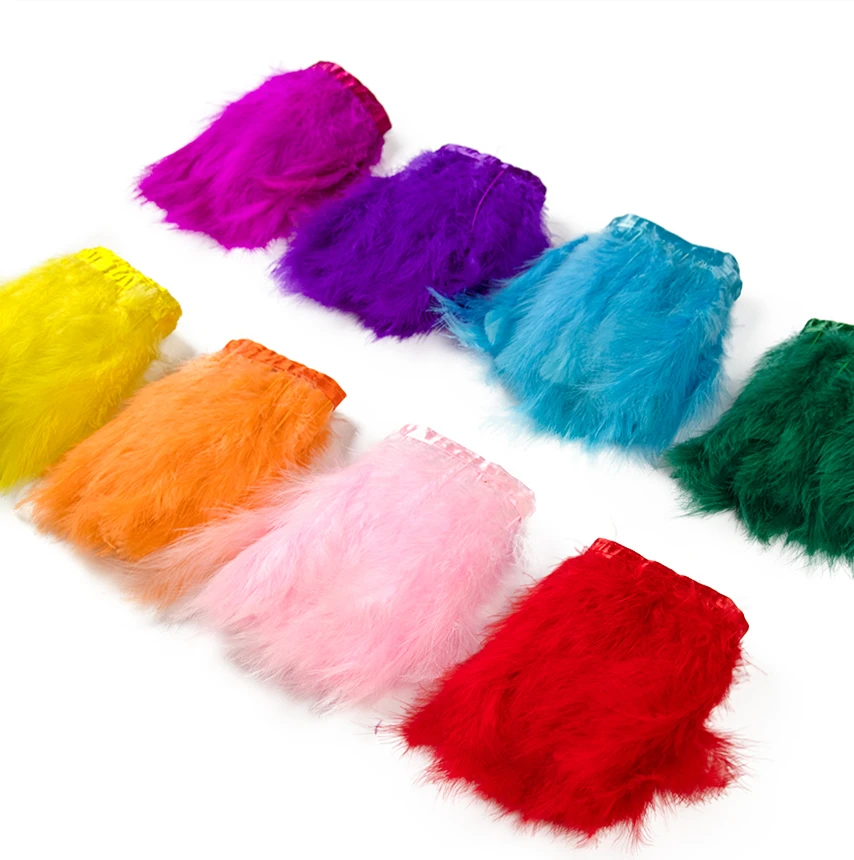 Разноцветная бахрома с турецкими перьями пушистая лента отделкой марабу 10-15 см
