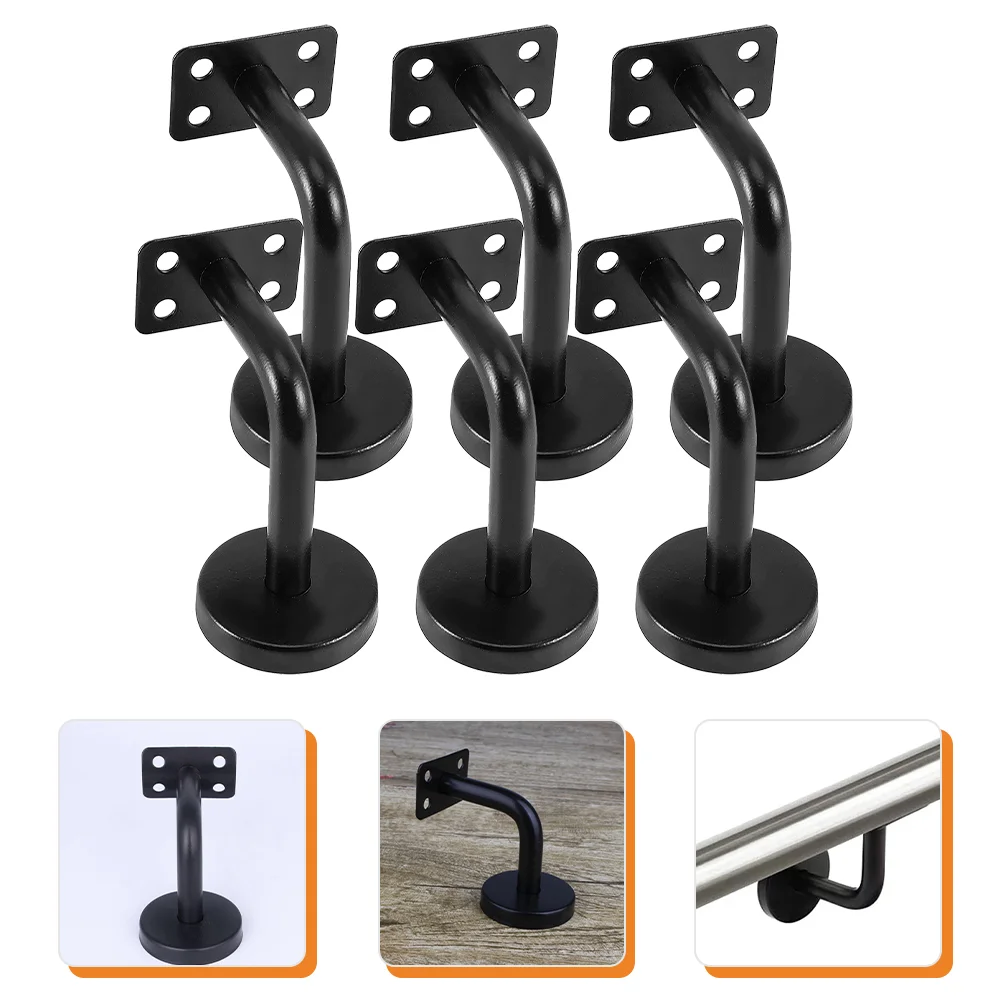 

6 Pcs Staircase Handrail Bracket Stainless Steel Shelf Railing Supports Brackets Deck Holders