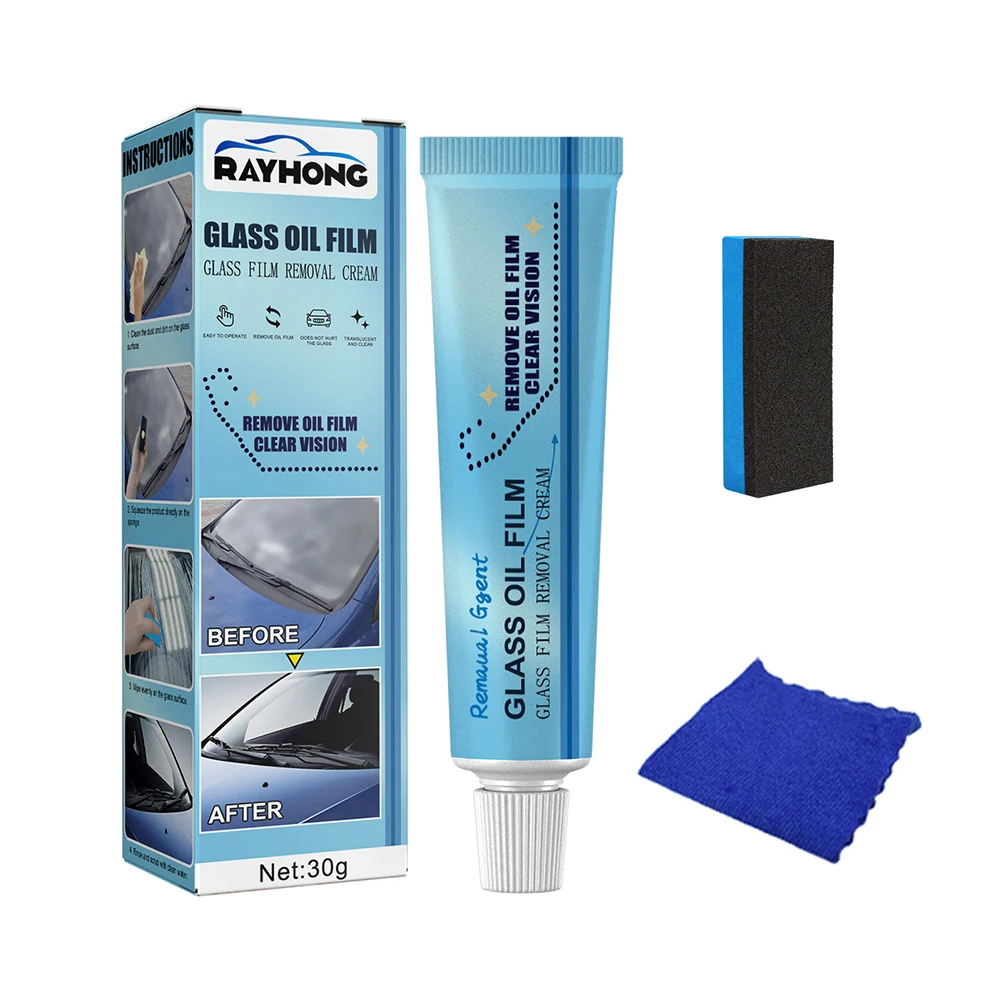 

Oil Film Removal Glass Cleaners for Windshield Glass Oil Film Remover Front Windshield Agent Tools Accessories