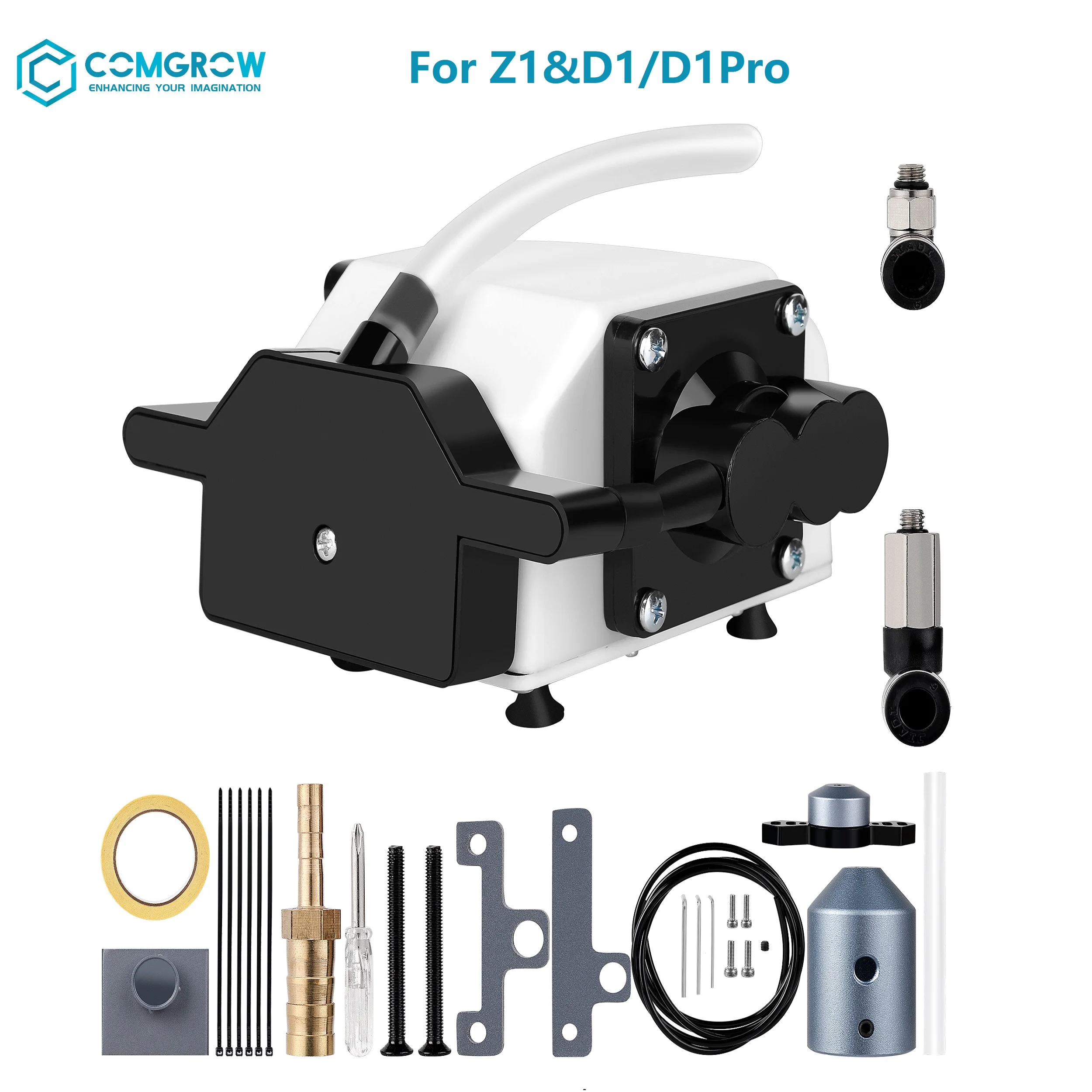 COMGROW Air Assist Nozzle Kit High Speed Air Assist Pump For D1/D1 Pro&COMGO Z1 Laser Engraver MDF Engraving Wood Cutting Tool