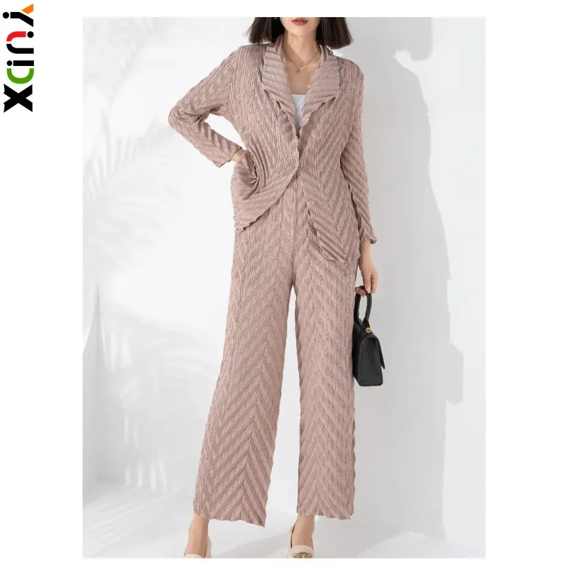 Женский комплект из 2-х предметов YUDX Miyake плиссированная куртка с отложным