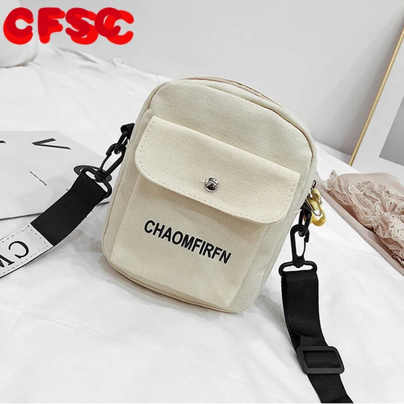 

Women Bag Shoulder Chest bag Printed Cute Wallet Multifunction Mobile Phone Canvas Small Coin Purse Crossbag 2022 New Style